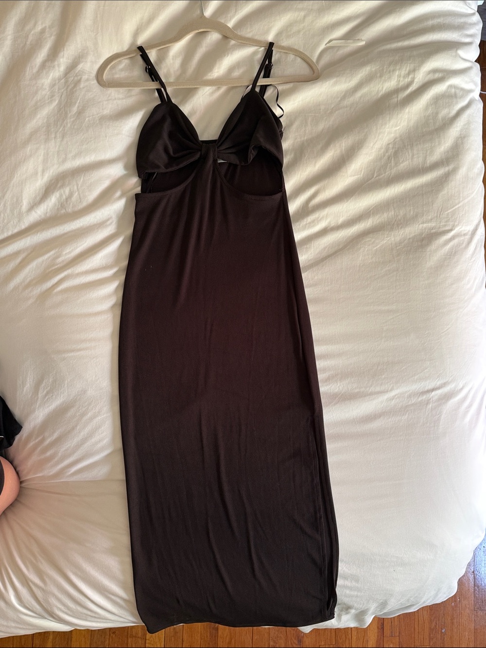 Hello Molly Black Cutout Maxi Slip Dress